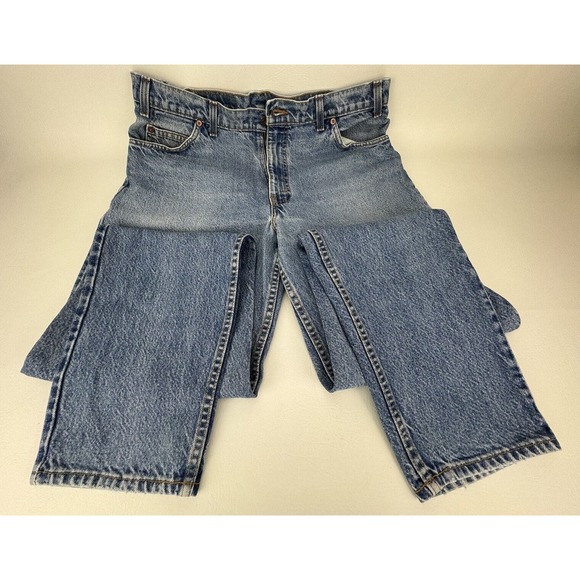 Levi’s Men’s 36x34 Orange Tab 550 Light Wash Denim Blue Jeans 100% Cotton - Picture 7 of 9